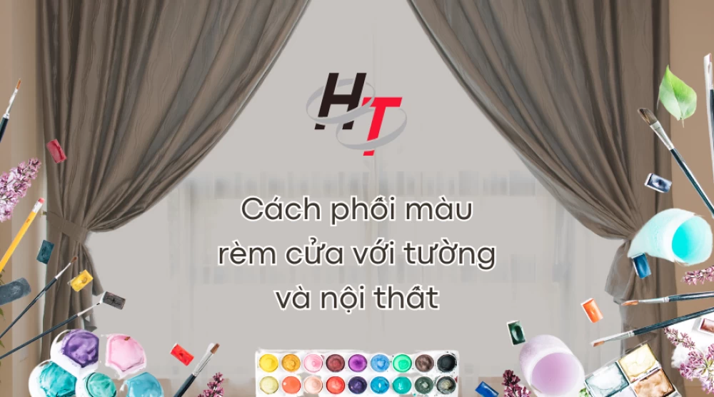 Cách phối màu rèm cửa với tường và nội thất